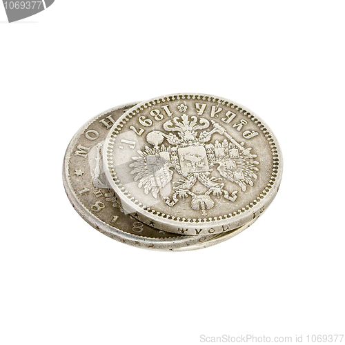 Image of Antique silver Russian coins