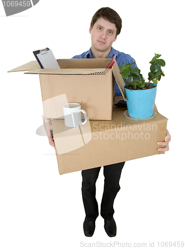 Image of Man is thieved put into hand in box