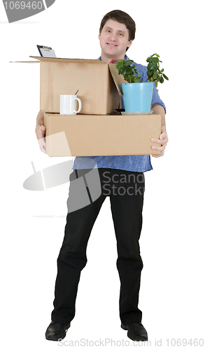 Image of Man moves in other office