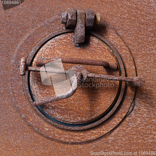 Image of Old rusty fan shutter