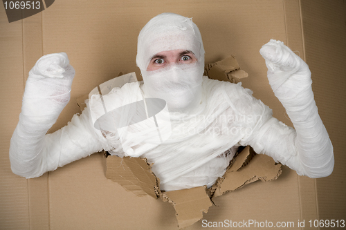 Image of Man in costume mummy