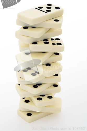 Image of Tower from bones of a dominoes