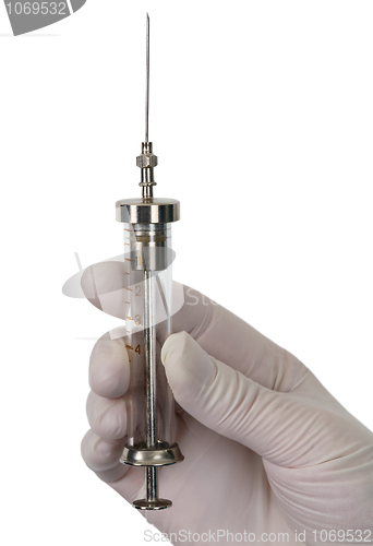 Image of Syringe on hand