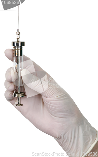 Image of Syringe on hand