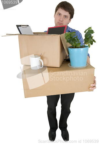 Image of Man moves in other office