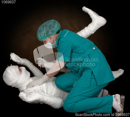 Image of Doctor and patient