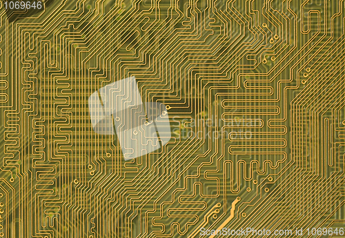 Image of Circuit board background in hi-tech style