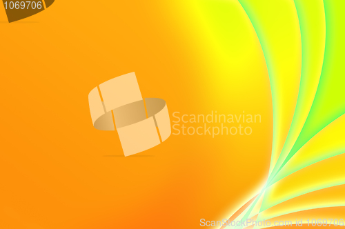 Image of Abstract fantastic orange and green background