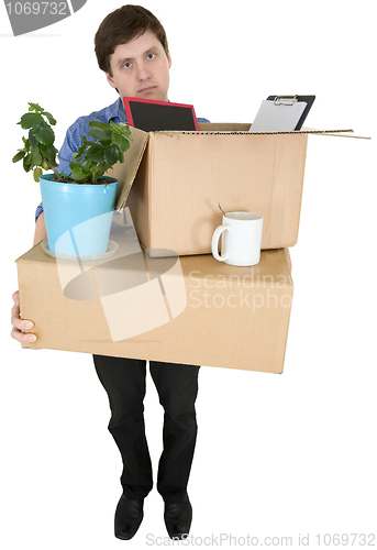 Image of Man moves in other office