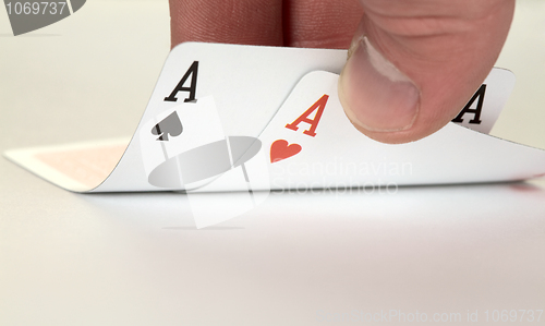 Image of The ace of hearts and ace of spades