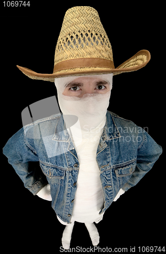 Image of Bandaged funny cowboy