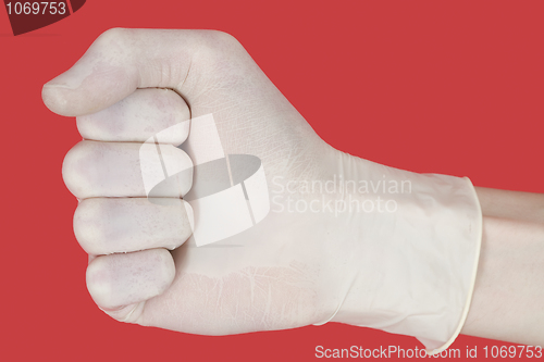 Image of Fist on glove