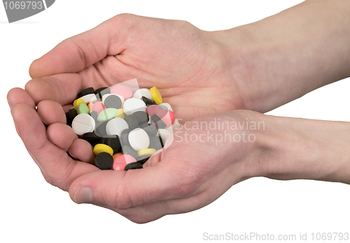 Image of Multicolore tablets on hand