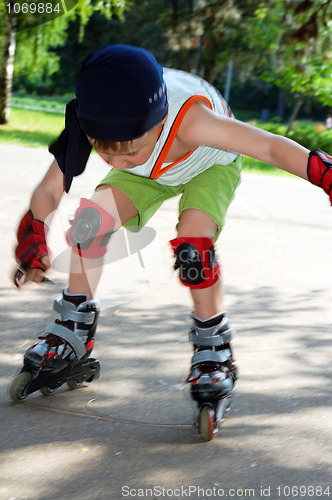 Image of Rollerblading. Falling down.