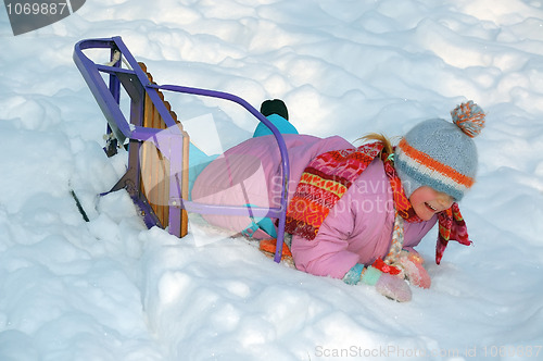 Image of girl in snow