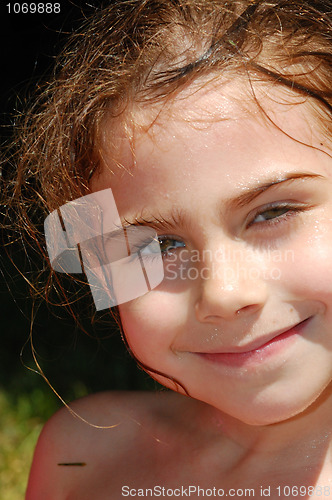 Image of adorable happy summer girl