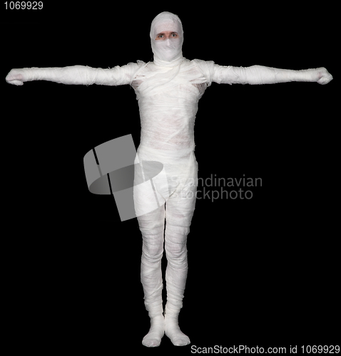 Image of Bandaged young man