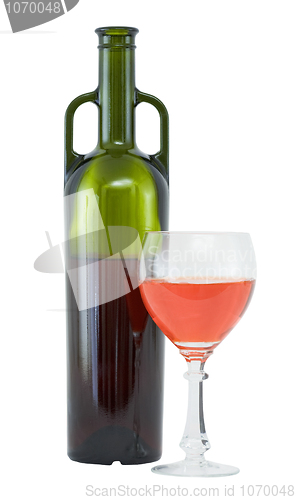 Image of Still-life with a glass of wine and a bottle
