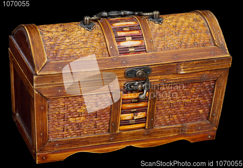 Image of Wooden ancient chest