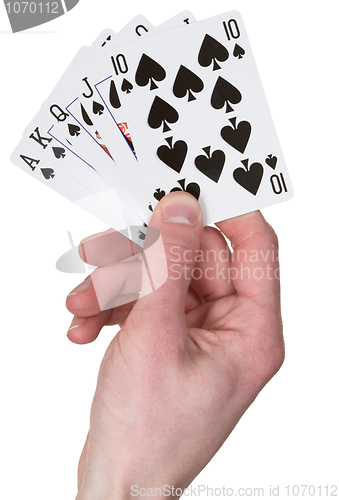 Image of Playing card on hand