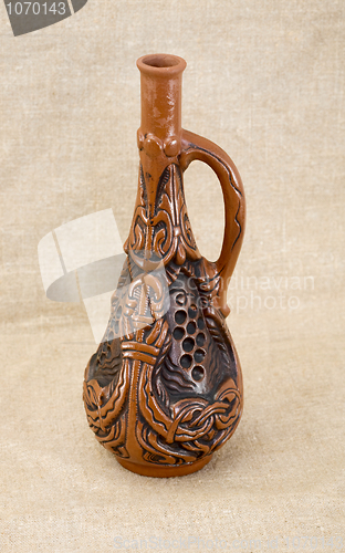 Image of Ancient clay brown bottle