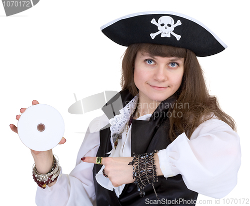 Image of Pirate - woman with disc