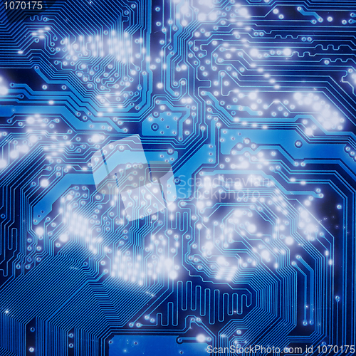 Image of Industrial electronic dark blue background