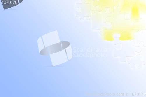 Image of Abstract light blue - yellow puzzle background