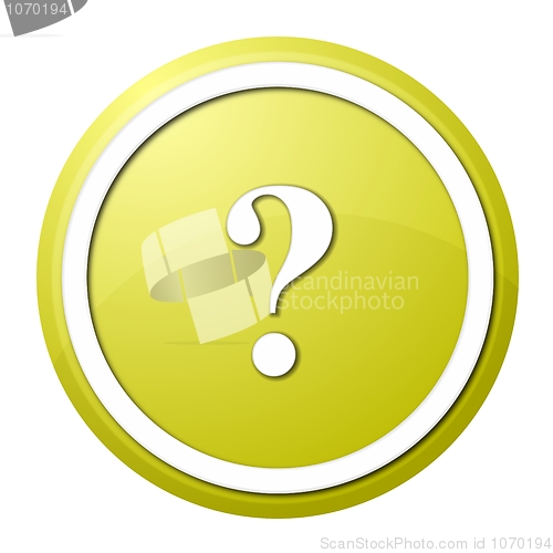 Image of yellow question mark round button