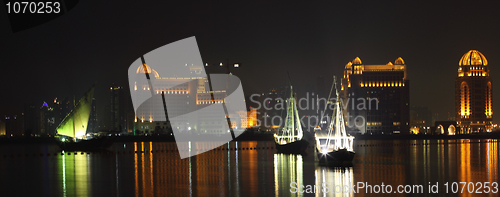 Image of Dhows in West Bay, Doha