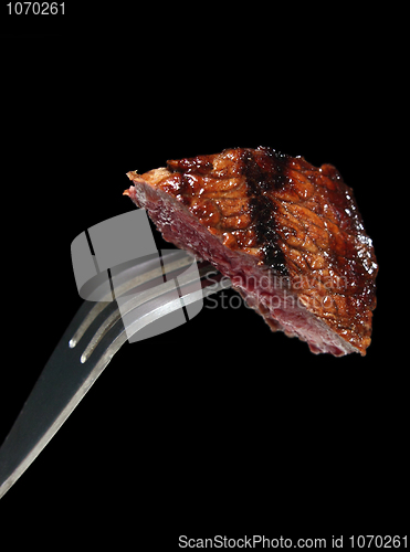 Image of Steak on fork