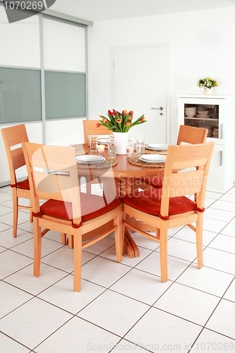 Image of Kitchen and dining room interior 