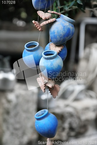 Image of little  blue  jugs