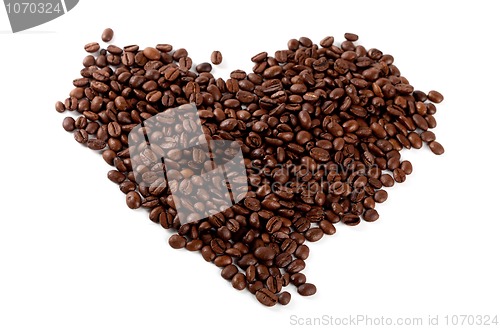 Image of coffee beans heart