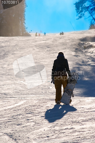 Image of sunny ski slopes