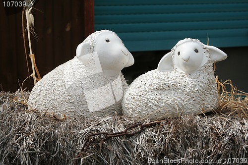 Image of two  Little lamb toys