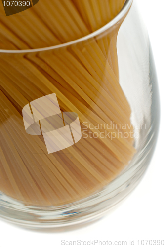 Image of Pile of uncooked spaghetti