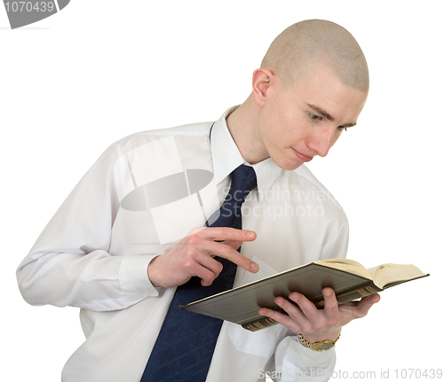 Image of Person with the book in hands