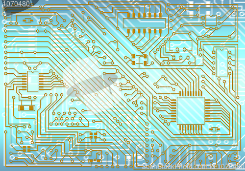 Image of Hi-tech industrial electronic background