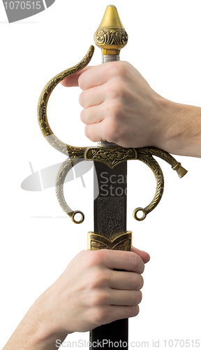 Image of Shaft of sword on hand