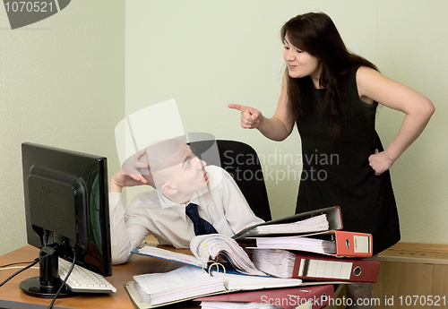 Image of Bookkeeper and the secretary on a workplace