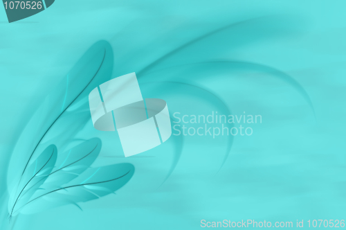 Image of Abstract blue feathers illustration background