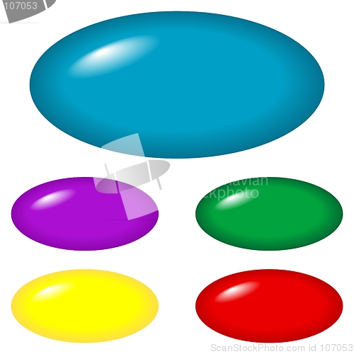 Image of Buttons - oval