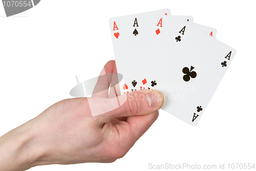 Image of Four ace on the hand