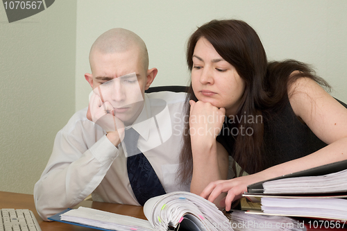 Image of Bookkeeper and the secretary on a workplace