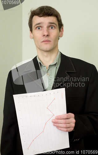 Image of Director on a workplace with a graph