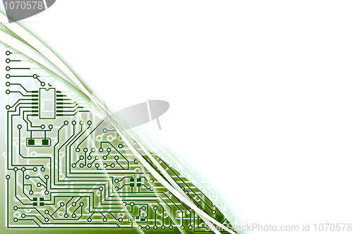 Image of Electronic light green abstract background