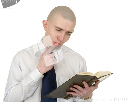 Image of Person with the book in hands