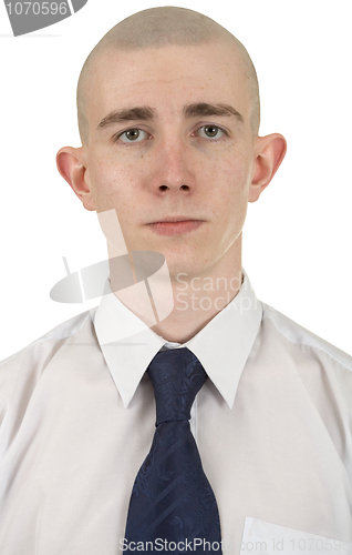 Image of Portrait of the young man on a white background