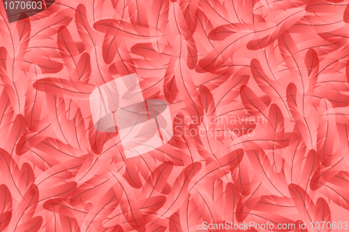 Image of Abstract red feathers illustration background